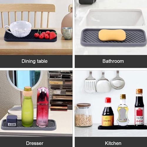 Silicone Organizer Tray for Kitchen Sink and Bathroom