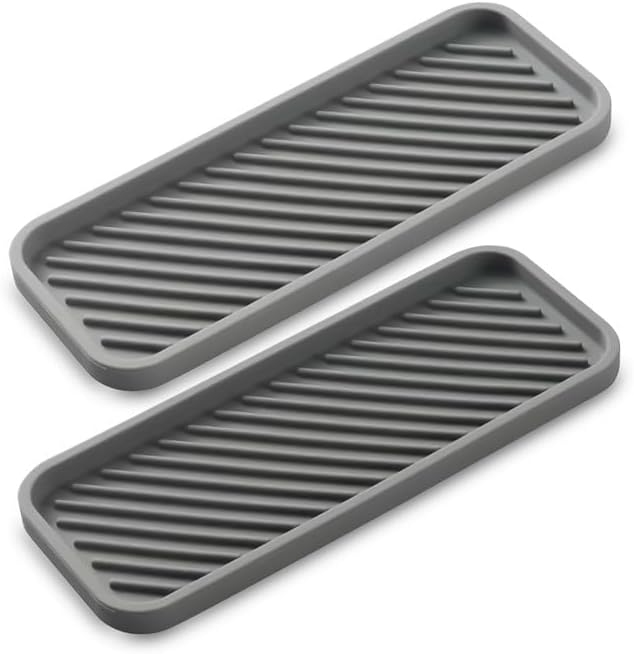 2 Pack Silicone Soap Dish Multipurpose Sink Organizer