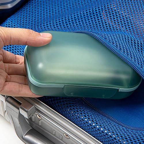 Square Soap Box with Lid for Travel and Bathroom Use