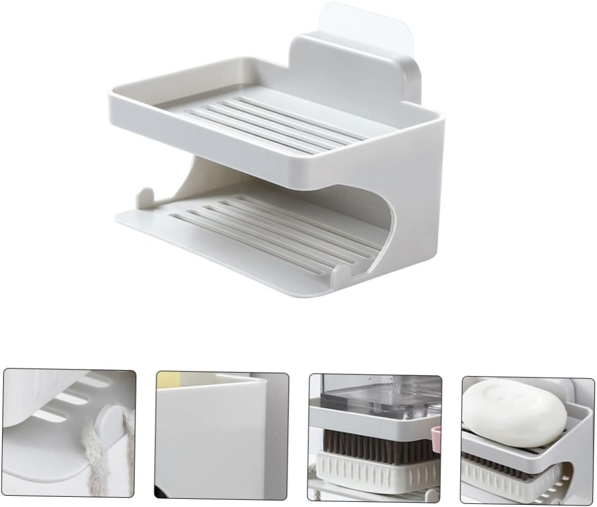 ABOOFAN Double Layer Soap Holder for Kitchen and Bathroom