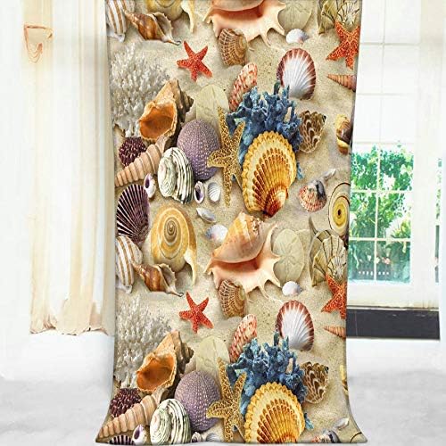 Moslion Soft Bath Towels Seashells Starfish
