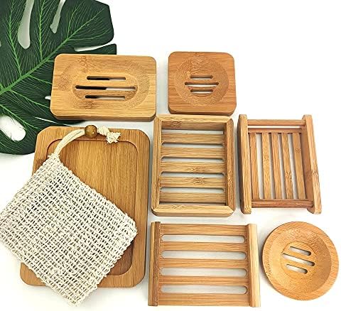 HUKK Bamboo Soap Dish with Drainage and Style