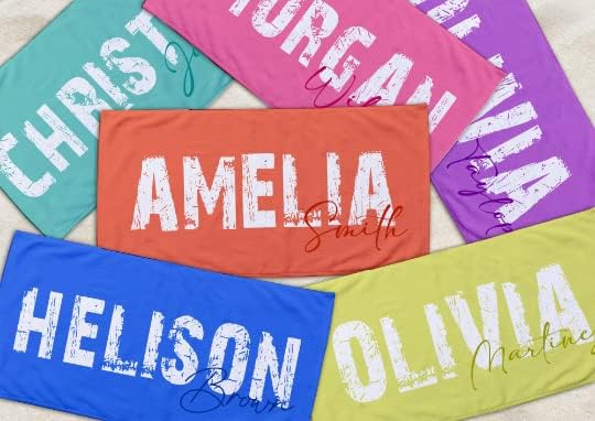 Custom Beach Towel - 30x60 Inch Personalized Pool Towel