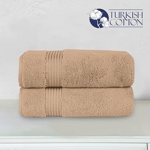 Elegant Comfort Premium Turkish Cotton 2 Pack Bath Towel Set - Taupe 1