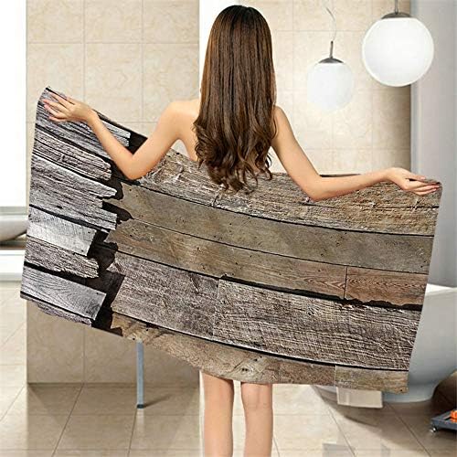 Moslion Rustic Old Barn Wood Bath Towel 64x32 Inches