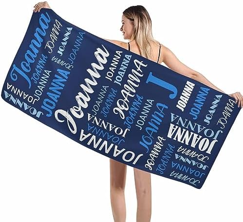 Artsadd Personalized Beach Towel for Kids Adults with Name