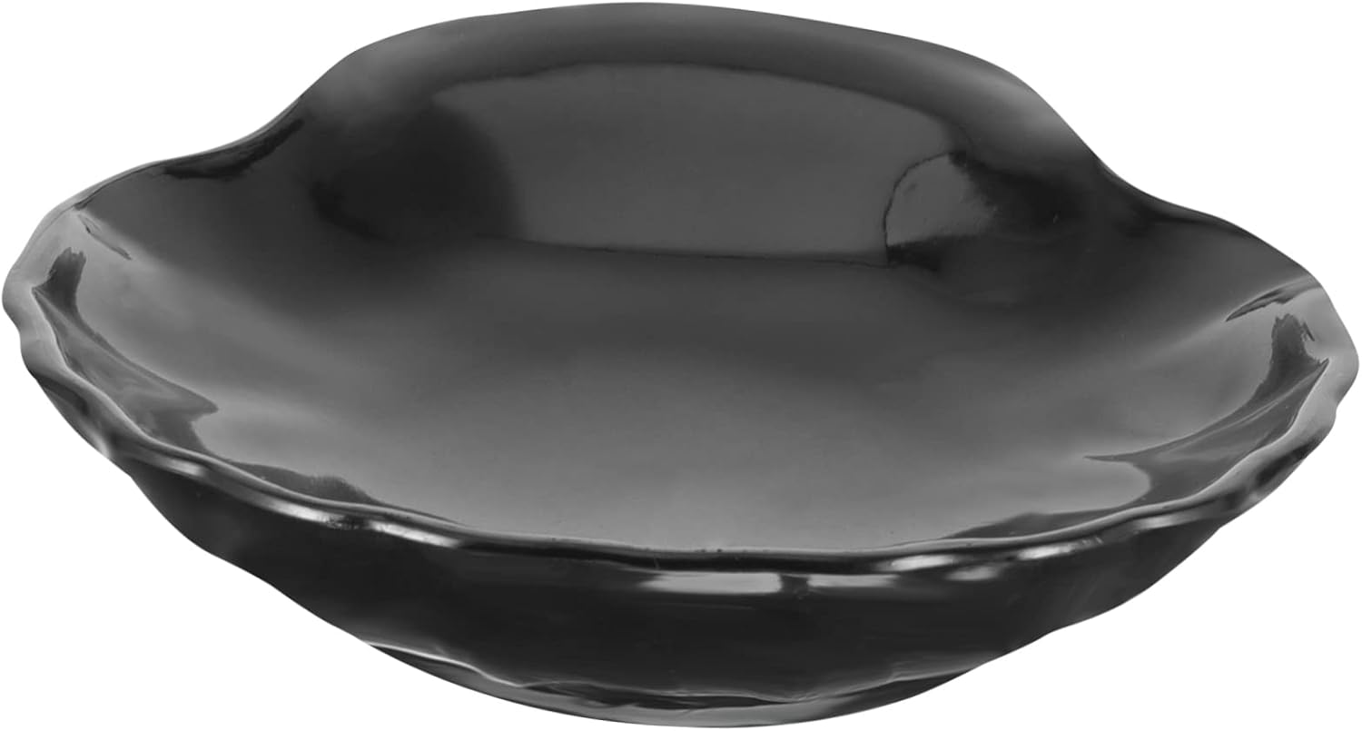 HOLIDYOYO Seashell Soap Dish Black Acrylic Bar Soap Holder