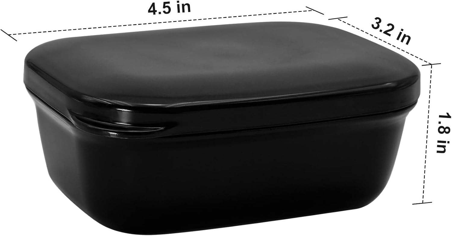 2 Pack Portable Soap Dishes with Leak-Proof Lid and Drain