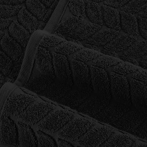 Elegant Comfort 6-Piece Turkish Cotton Towel Set - Black
