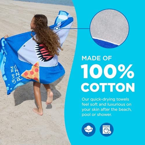 Ben Kaufman Printed Beach Towel Set - Shark Bite Pack of 2