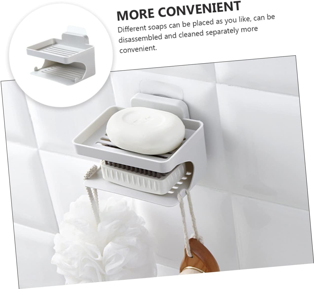 Yardenfun Double Layer Soap Holder Bathroom Organizer
