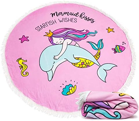Mermaids Starfish Wishes 5ft Beach Towel Blanket