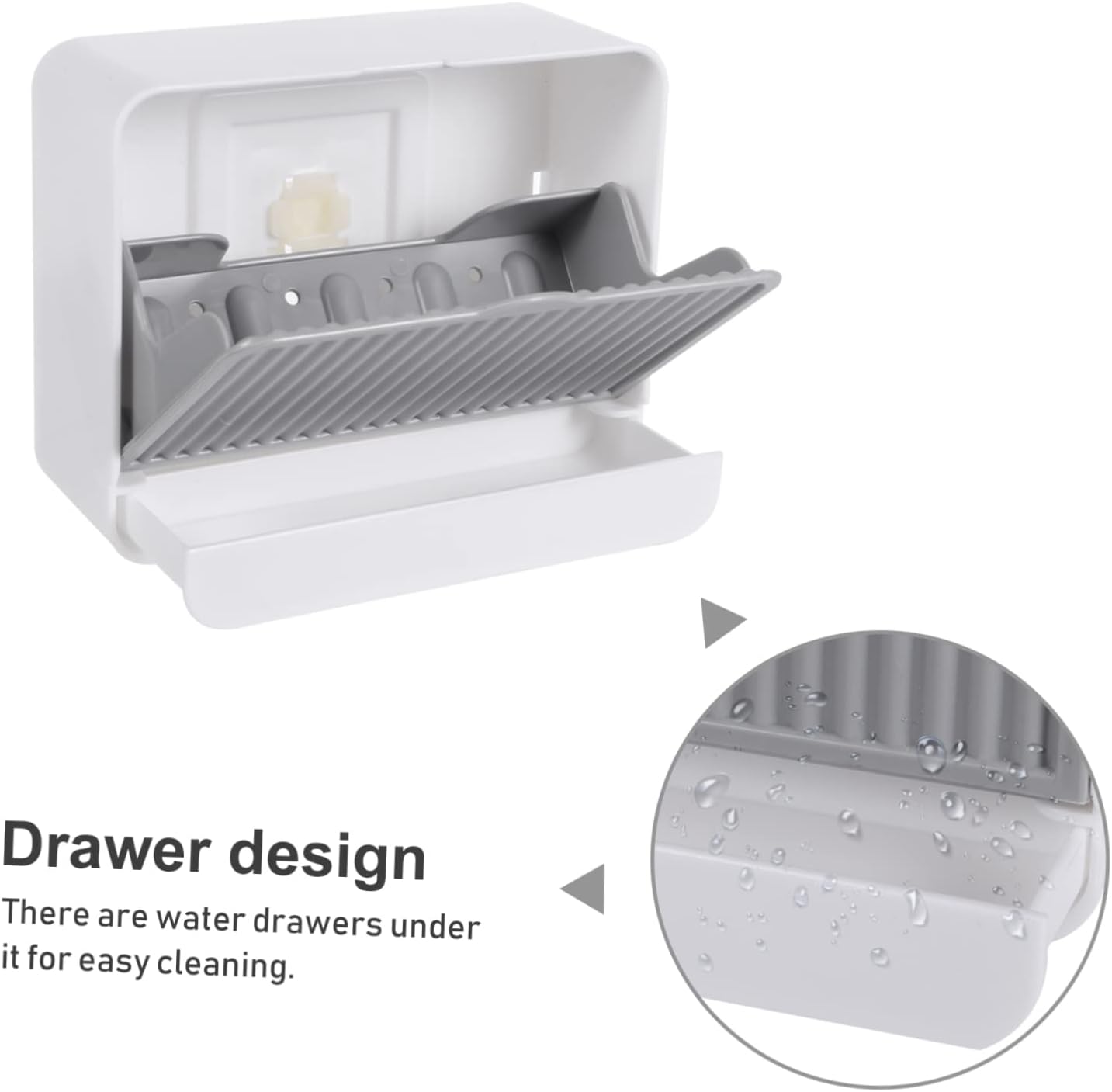 Ciieeo Wall-Mounted Soap Dish Grey 1