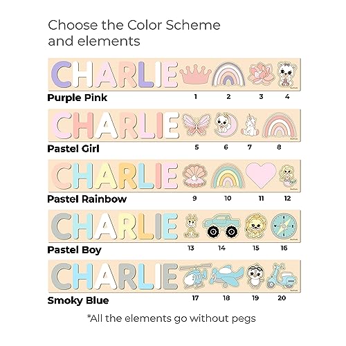 Personalized Wooden Name Puzzle with Rainbow Colors