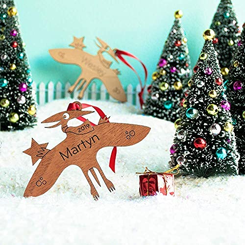 Dinosaur Ornament Personalized Pterodactyl Babys First Christmas 2024 Wood