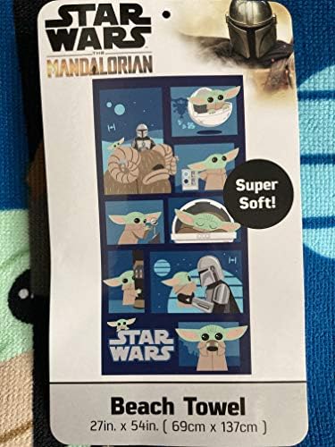 Disney Baby Yoda Beach Towel - Grogu Mando 27x54 inch