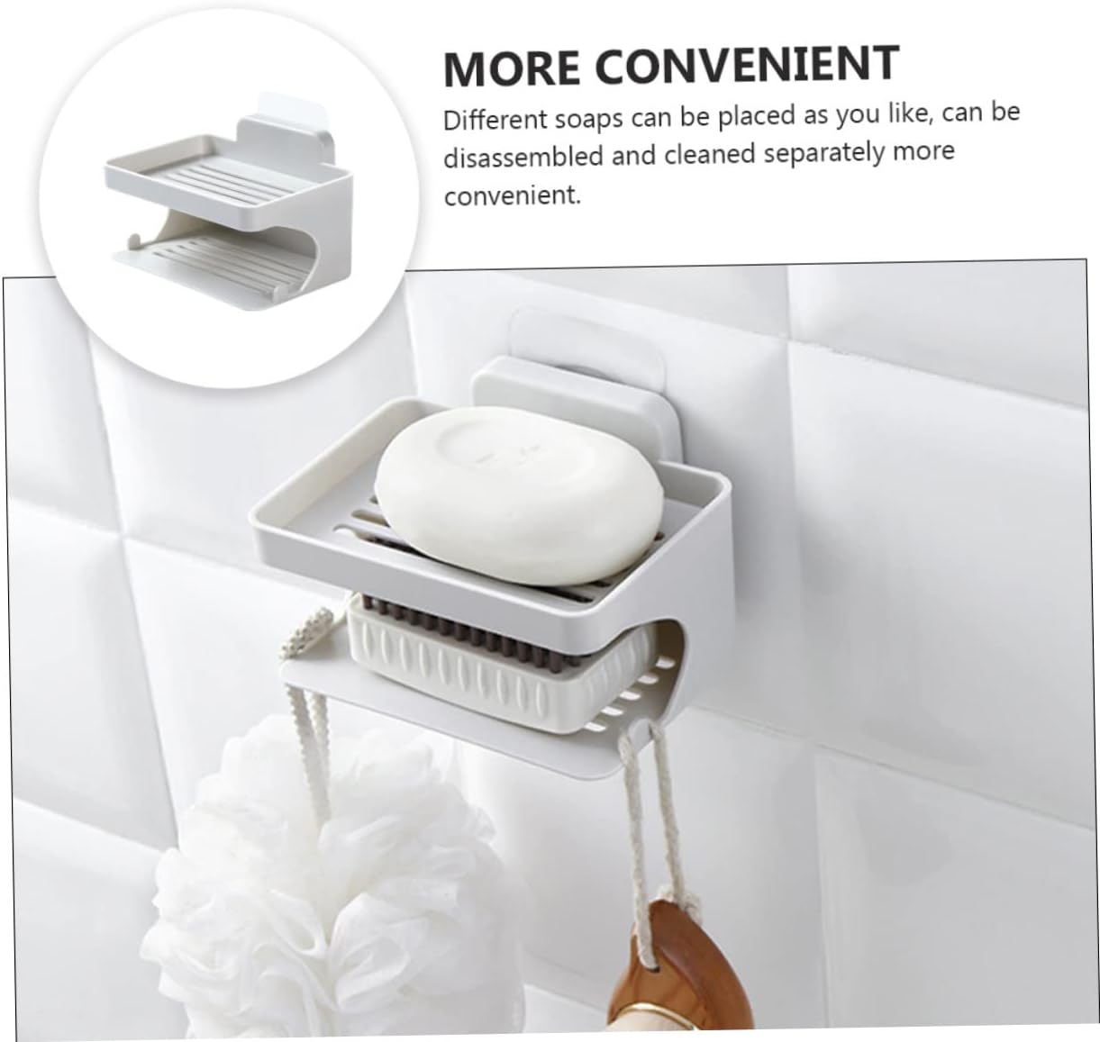 FOYTOKI Double Layer Soap Holder for Bathroom and Kitchen