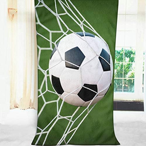 Moslion Soft Bath Towels Soccer Ball Design for Home Beach Camping