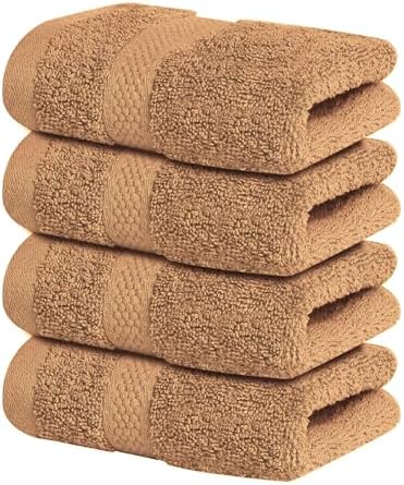 Infinitee Xclusives 100 Cotton Wash Cloths - Pack of 4 12x12 Inches 1