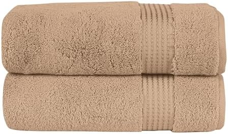 Elegant Comfort Premium Turkish Cotton 2 Pack Bath Towel Set - Taupe 1