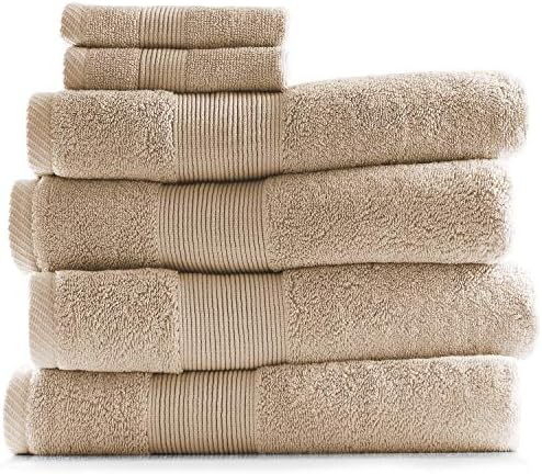 Hearth Harbor Beige Cream Bath Towel Set of 6