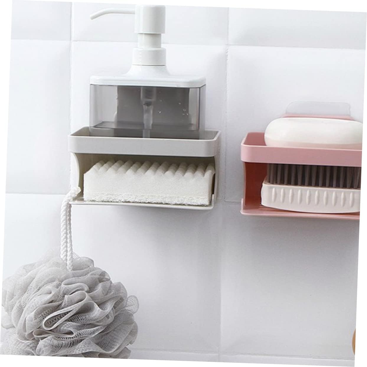 IMIKEYA Double Layer Soap Rack for Bathroom and Kitchen