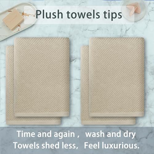 VOOVA MOVAS Bath Towel Set 4PCS 30x56 Inch