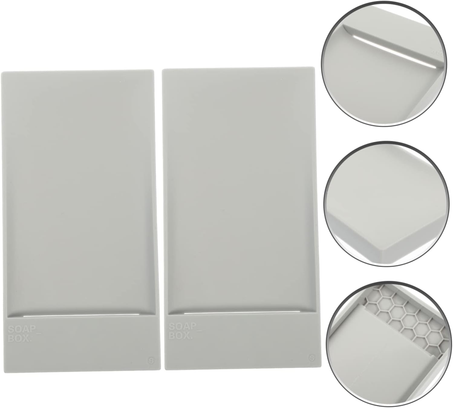 Zerodeko 2pcs Self-Draining Soap Dish for Bathroom Sink