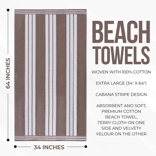 Superior Oversized Cotton Beach Towel Set of 4 1