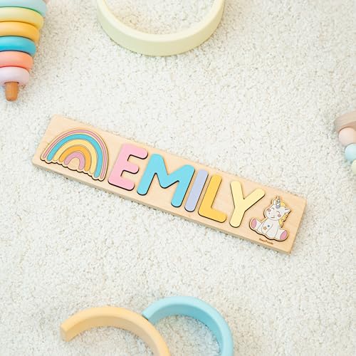 Personalized Wooden Name Puzzle with Pegs for Kids