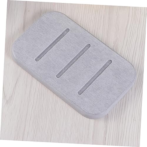 PRETYZOOM Non-Slip Diatomite Soap Dish Grey