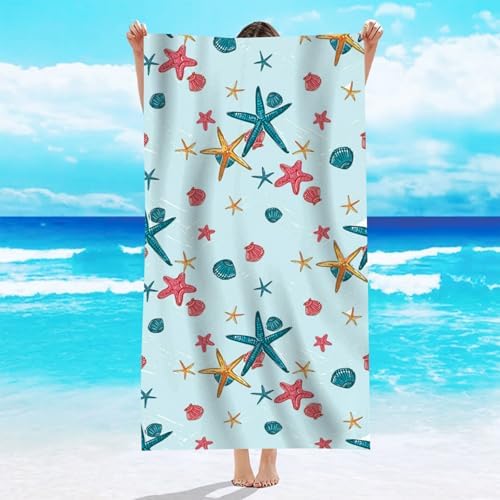 2-Pack Microfiber Beach Towels Lightweight Quick Drying 1