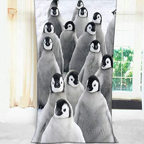 Moslion Soft Bath Towels Penguins 64x32 Inches