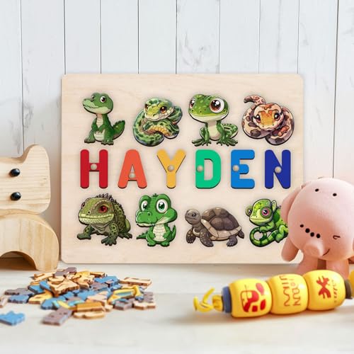 Personalized Wooden Name Puzzle Montessori Toy for Kids 1
