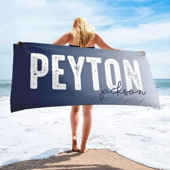 Custom Beach Towel - 30x60 Inch Personalized Pool Towel