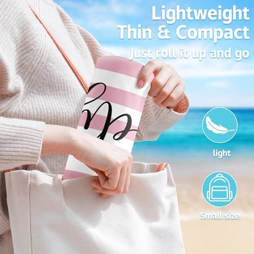 Customized Beach Towel with Name for Adults Kids Quick Dry Sand Free