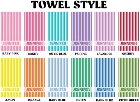Personalized Beach Towel with Name - Custom Striped Design