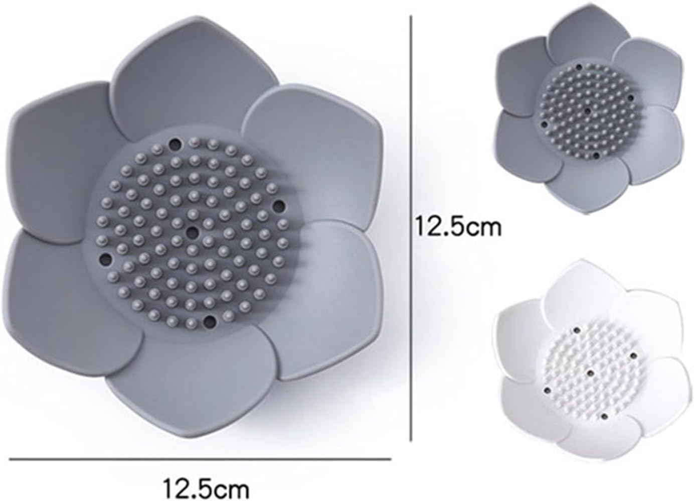Curfair Silicone Soap Dish with Anti-Slip Base