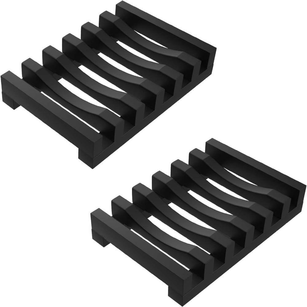 Self Draining Silicone Soap Dish for Shower and Kitchen