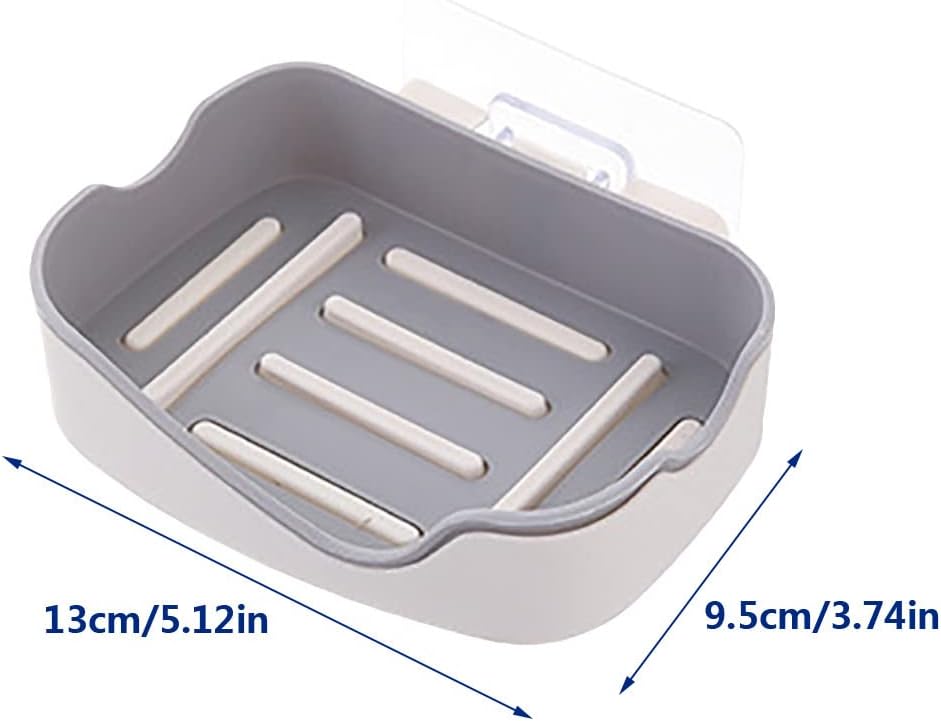 Wall-Mounted Plastic Soap Holder with Drainage