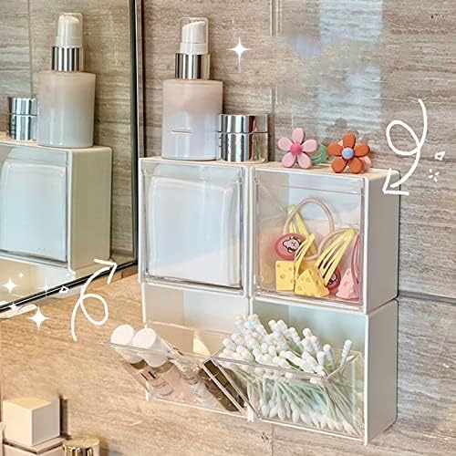 Bluelans Bathroom Organizer Qtips Cotton Balls Swabs Hair Band Holder