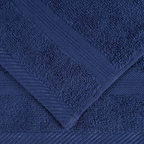 Superior 9-Piece Cotton Towel Set Navy Blue 1