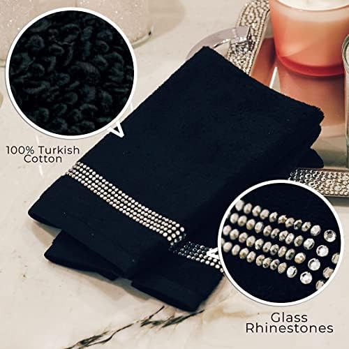 Sparkles Home Stripe Fingertip Towel Set of 2 Taupe
