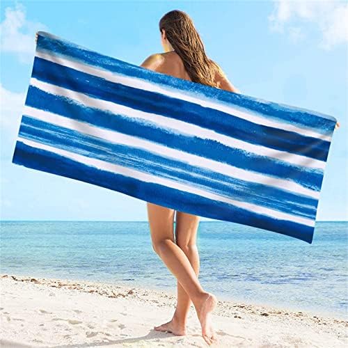 Lovskoo Blue Sea Sandproof Beach Towel 58x27 inch