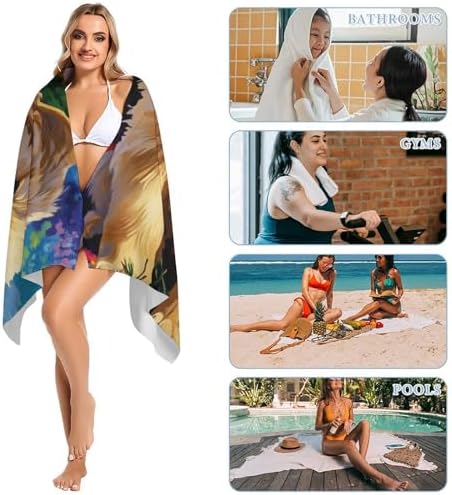 Cute Puppy Fluffy Oversized Beach Towel 32x64 Inches