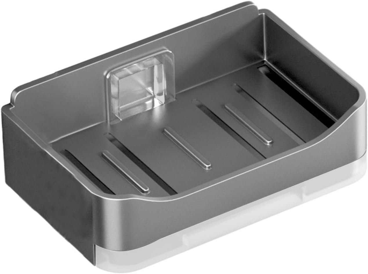 Lightweight Bathroom Wall-Mounted Soap Dish with Drainage