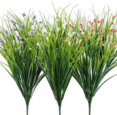 MelorcaGuilla 3PCS 23 Artificial Grass for Garden Dcor