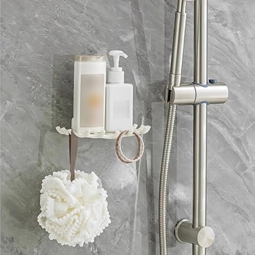 Space-Saving Soap Holder with Hooks and Drainage Tray