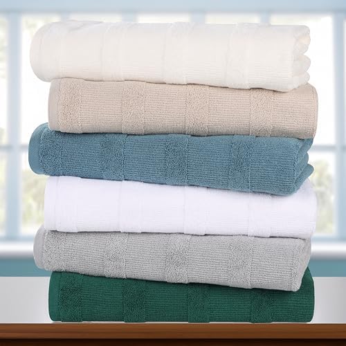 Superior Roma Cotton 6-Piece Towel Set Denim Blue