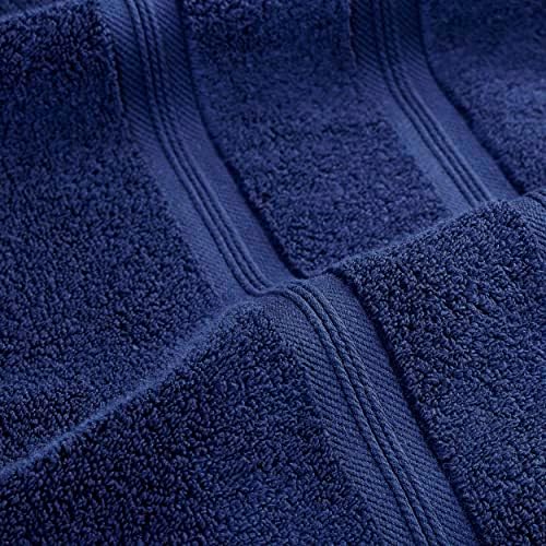 Superior 9-Piece Cotton Towel Set Navy Blue 1